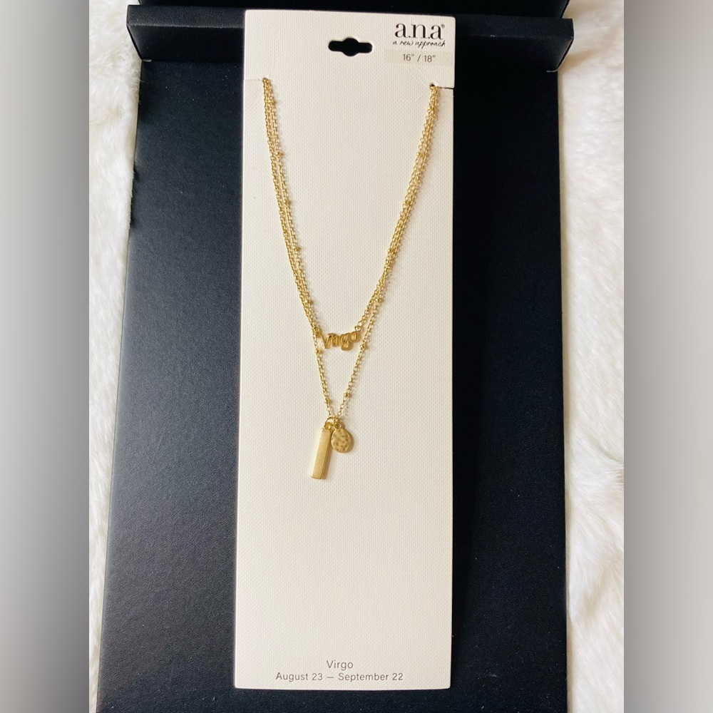 Gold Layered Virgo Pendant Necklace - Women Jewelry- Ana